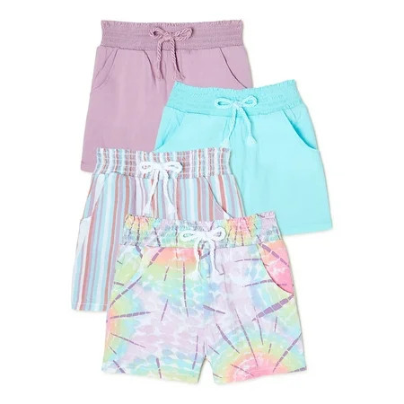 Garanimals Baby and Toddler Girls’ Smocked Shorts Multipack 4-Pack Sizes 12M-5T | Walmart (US)