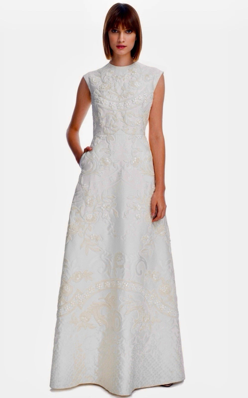 Valentino Wedding Vintage Runway Hand Beaded Silk Gown Dress New | eBay US