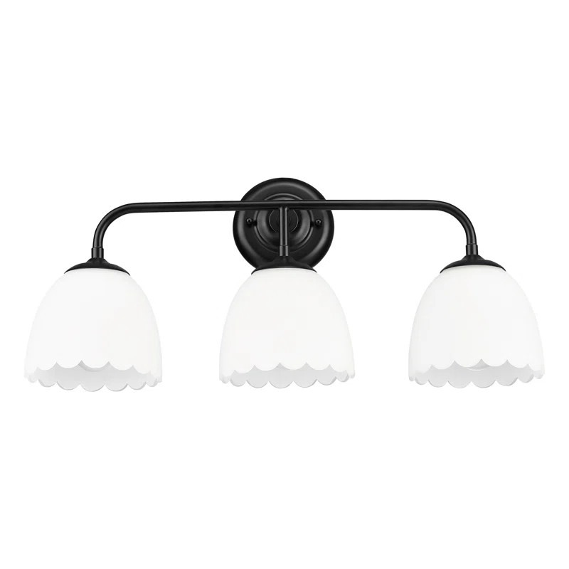 Lucht 3-Light Vanity Light with Opal Glass | Wayfair North America
