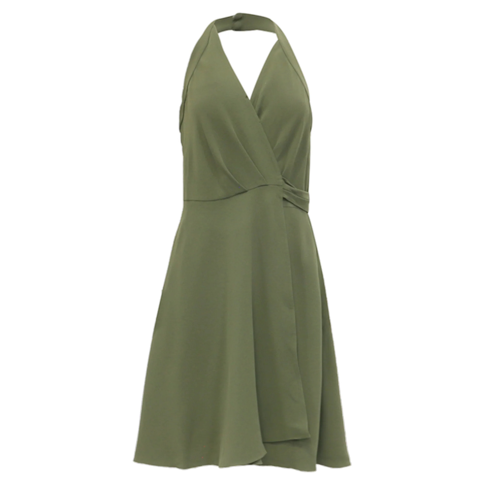Diane von Furstenberg Wrap Dress in Green Polyester | Shop Simon