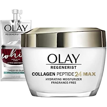Olay Regenerist Collagen Peptide 24 Face Moisturizer with Vitamin B3, Fragrance Free, 1.7 Oz + Whip  | Amazon (US)