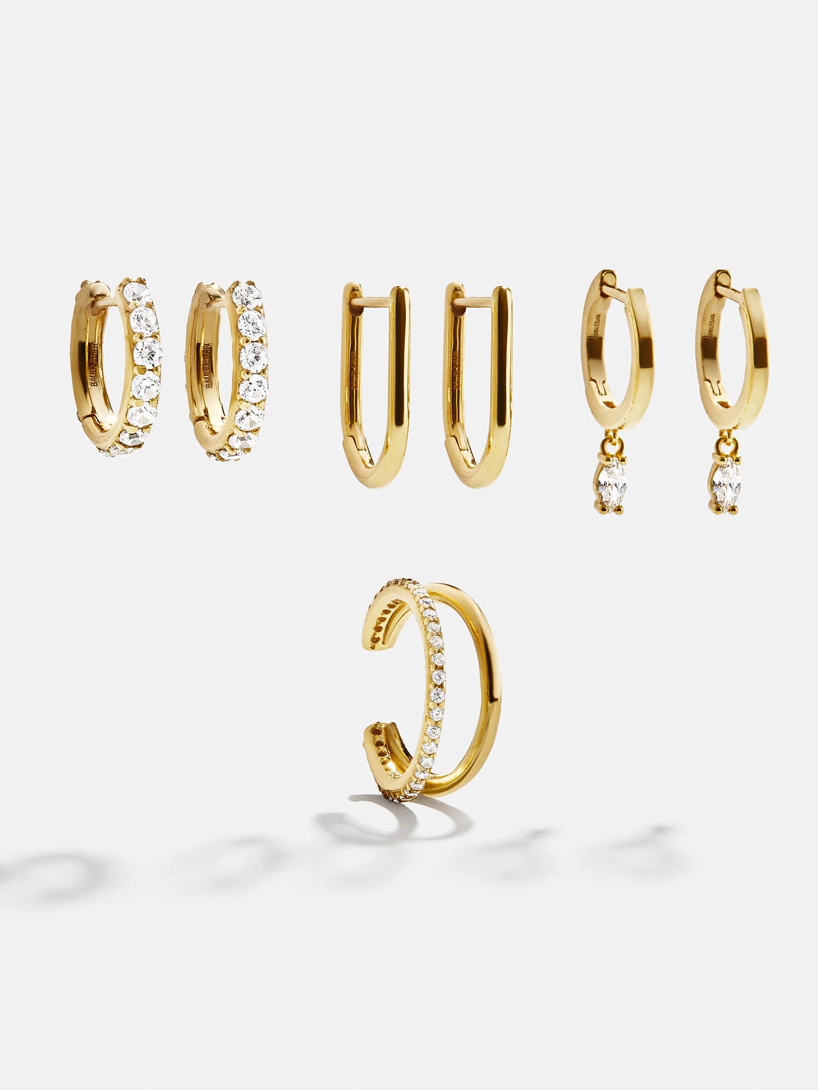 Leslie 18K Gold Earring Set - Gold | BaubleBar (US)