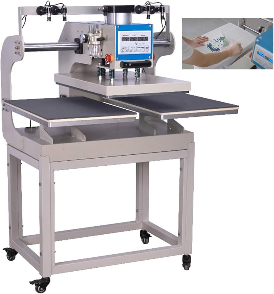 16x24 Pneumatic Dual Heat Press Machine with 4 Infrared Laser Heads | Amazon (US)