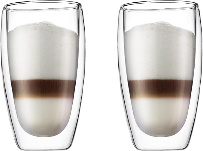 Bodum 15oz Pavina Double Wall High-Heat Borosilicate Glass, Set of 2, Clear | Amazon (US)
