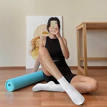 6 Pairs Pilates Socks Grip Socks for Women-Non-Slip Yoga Socks for Ballet Dance Barefoot Workout ... | Amazon (US)