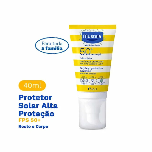 Protetor Solar Facial Loção FPS 50+ Mustela 40ml | Drogasil BR