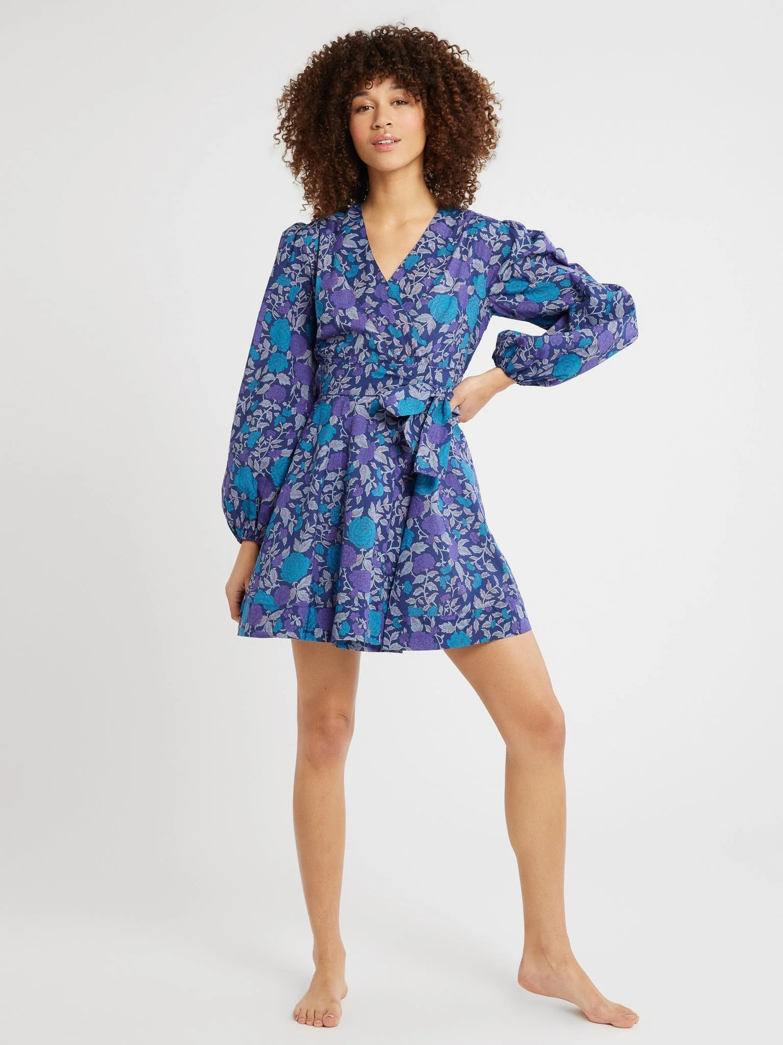 Nan Wrap Dress in Twilight | Mille
