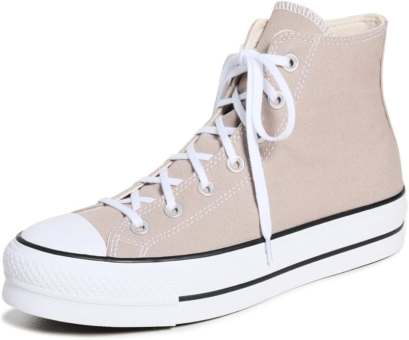 Converse Women's Chuck Taylor All Star Lift Platforms, Wonder Stone/White/Black, 8.5 Medium US | Amazon (US)
