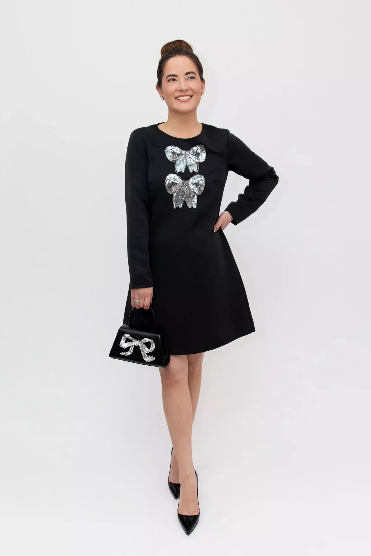 Black Bow Mini Jamie Dress curated on LTK