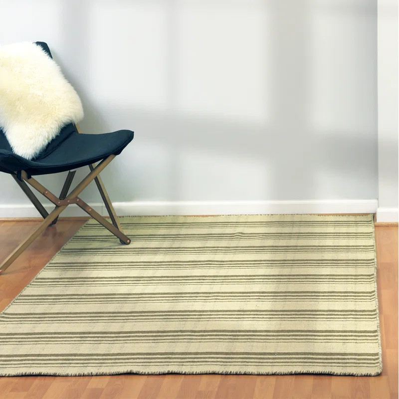 Pickering Plaid Handwoven Wool/Cotton Brown Area Rug | Wayfair North America