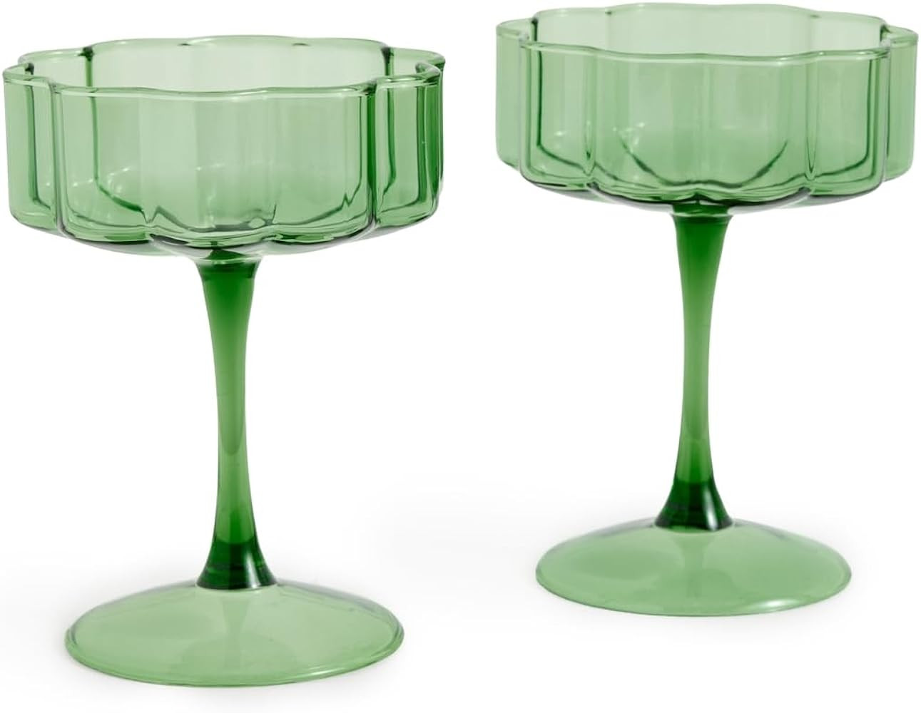 Women's Wave Coupe Glasses Set of 2 | Amazon (US)