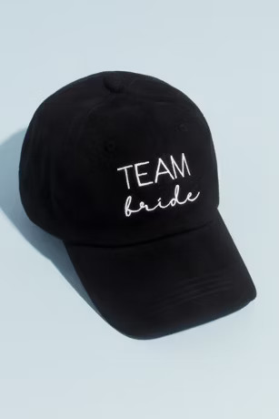 Canvas Embroidered Team Bride Baseball Cap | Davids Bridal