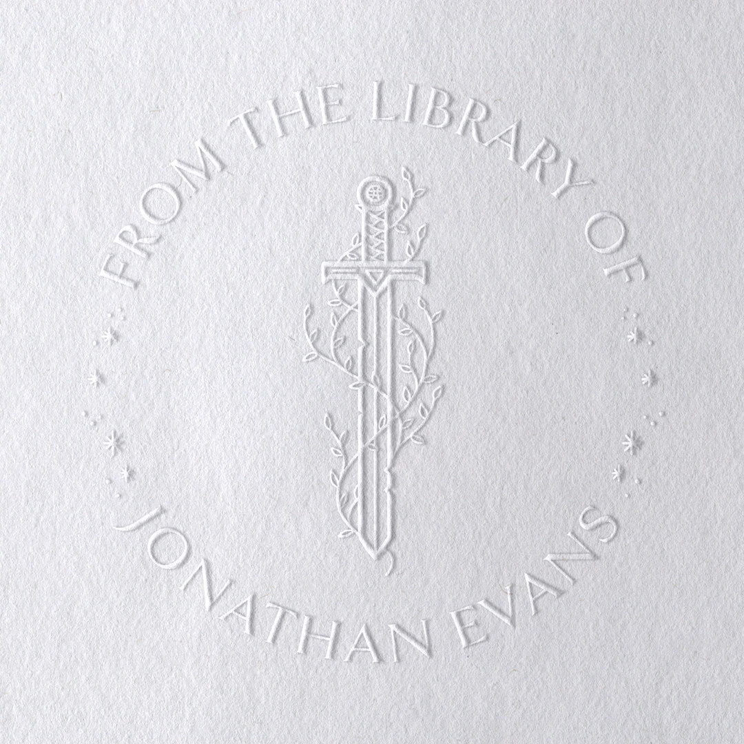 Fantasy Sword Personalized Book Embosser, Fantasy Book Plate Embosser, Custom Sword Book Embossin... | Etsy (US)