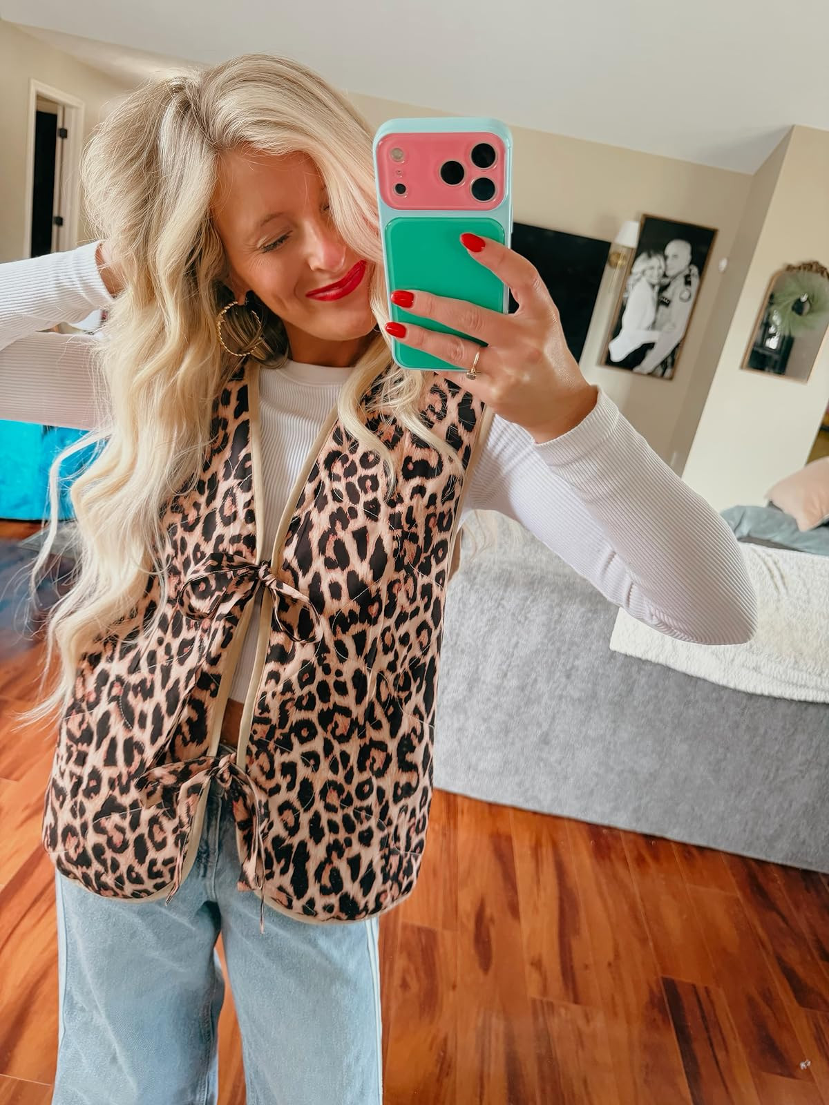Womens Crop Floral Quilted Vest V Neck Tie Front Lightweight Sleeveless Puffer Vest Jacket Padded... | Amazon (US)