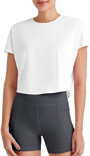 G4Free Lightbreeze Womens Workout Tops Batwing Sleeve Tees Loose Fit Athletic Gym Shirts Basic Yo... | Amazon (US)