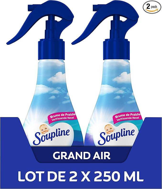 SOUPLINE Brume de Linge 3D Parfum Grand Air, Spray Rafraîchissant pour le Linge, Parfume Instant... | Amazon (FR)