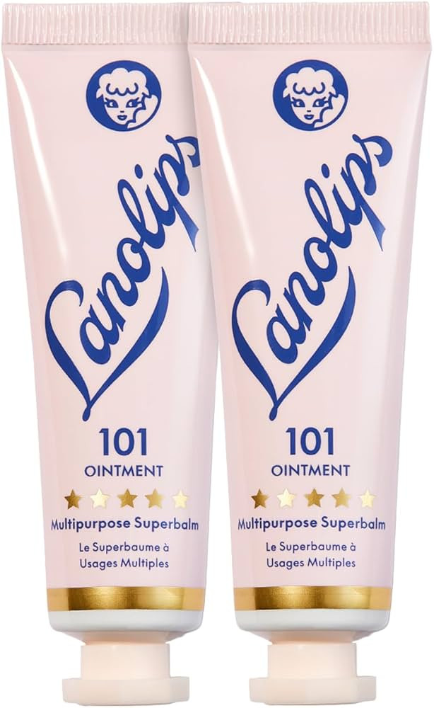 Lanolips 101 Ointment Multi-Balm Duo, Original Superbalm - Contains Pure Lanolin Oil for Smooth, Hydrated, & Healthy Lips - Natural Lip Balm for Dry Lips, Cuticles, & More (2-Pack, 0.52 oz each) | Amazon (US)