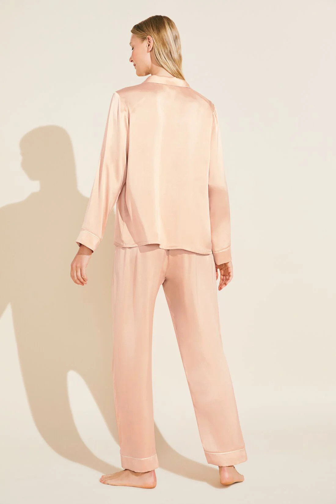 Inez Washable Silk Long PJ Set | Eberjey