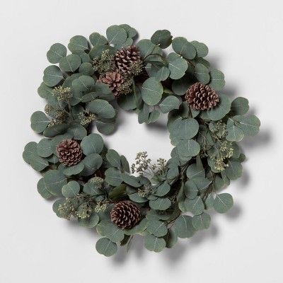 Wreath Eucalyptus Pinecone - Hearth & Hand™ with Magnolia | Target