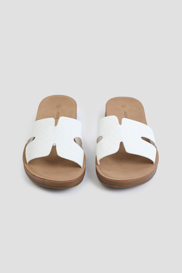 Woven Effect H-Strap Sandals | Ardene | Ardene