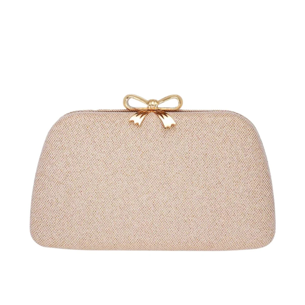 Shimmery Gold Bow Clutch | Sea Marie Designs