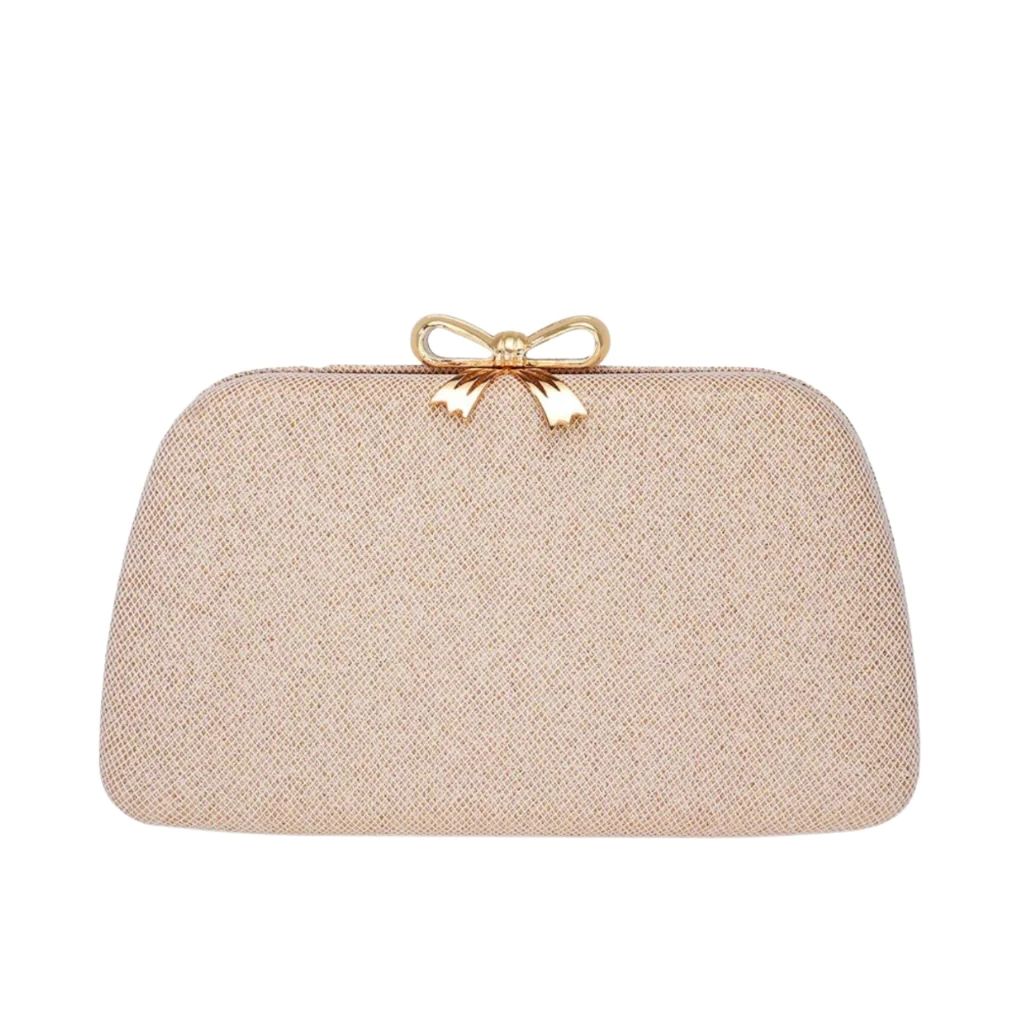 Shimmery Gold Bow Clutch | Sea Marie Designs