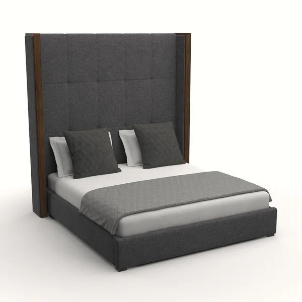 Grasser Tufted Solid Wood and Upholstered Low Profile Standard Bed | Wayfair North America