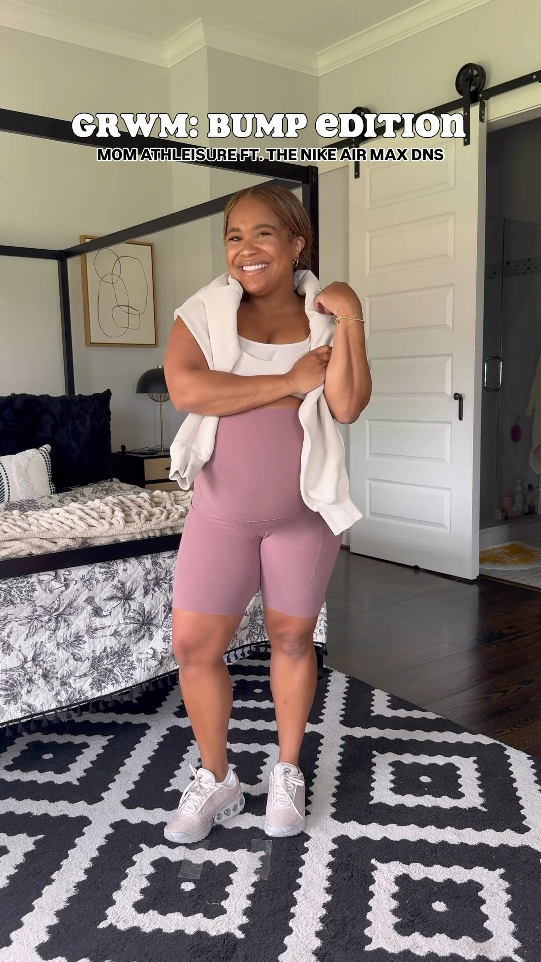 MATERNITY ATHLEISURE: grabbed these maternity biker shorts — I love these for postpartum since my belly is still healing! Recommend getting your normal size in all pieces!

#LTKBump #LTKFitness #LTKFindsUnder100