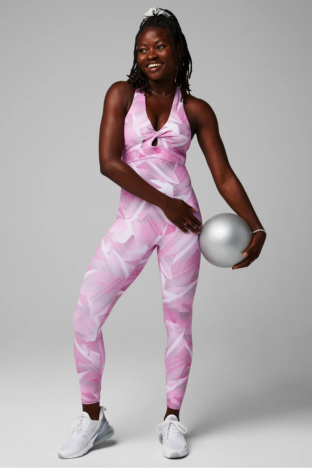 Twist Front Oasis Jumpsuit 7/8 | Fabletics - North America