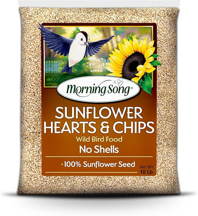Morning Song Sunflower Hearts & Chips Wild Bird Seed \u2013 10 lb. Premium No Mess, Shell-Free Bi... | Amazon (US)