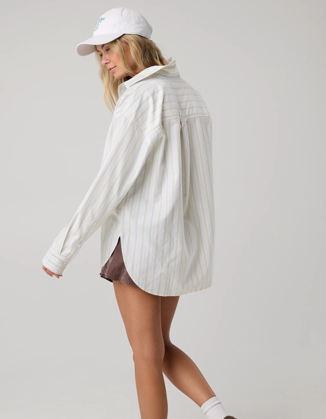 OFFLINE By Aerie Oxford Oversized Long Sleeve Button Up Shirt | Aerie