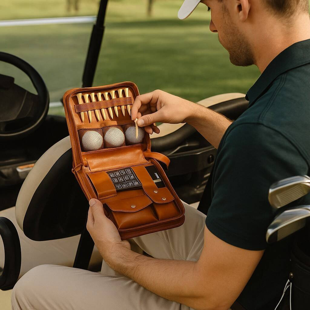 Personalised Golfer’s Accessory Gift Set – Tan Leather | Not On The High Street