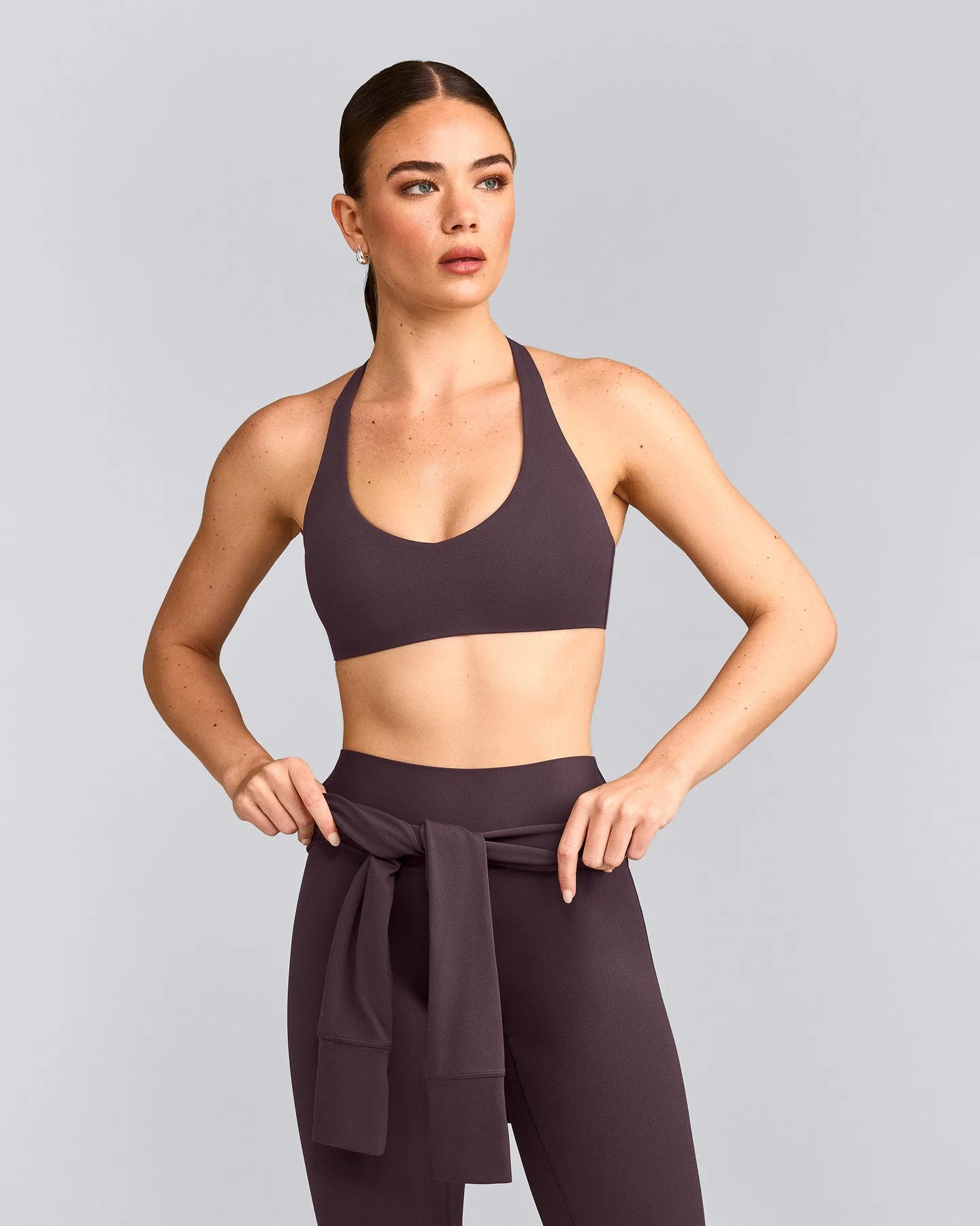 SoftMotion™ Bralette with Gray Logo | Dark Umber Brown | Oner Active (UK / US)