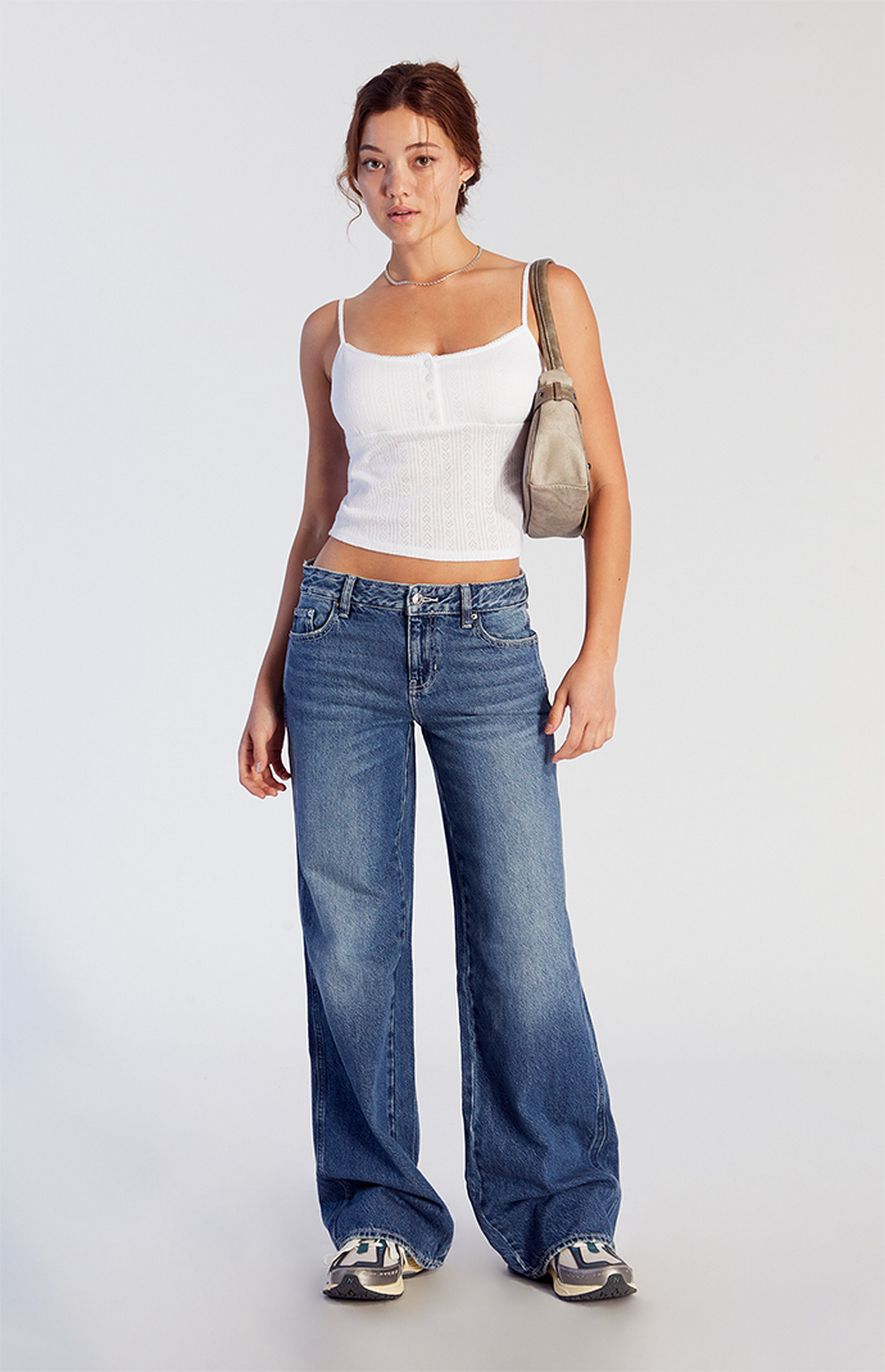 Pacsun Casey Low Rise Baggy Jeans Medium Indigo | PacSun