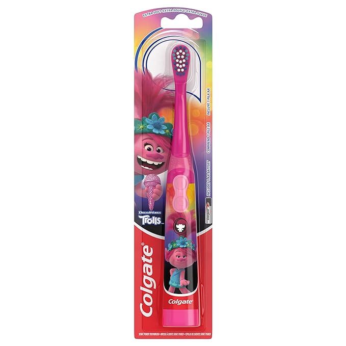 Colgate Kids Battery Powered Toothbrush, Trolls, Extra Soft Bristles, 1 Pack | Amazon (US)