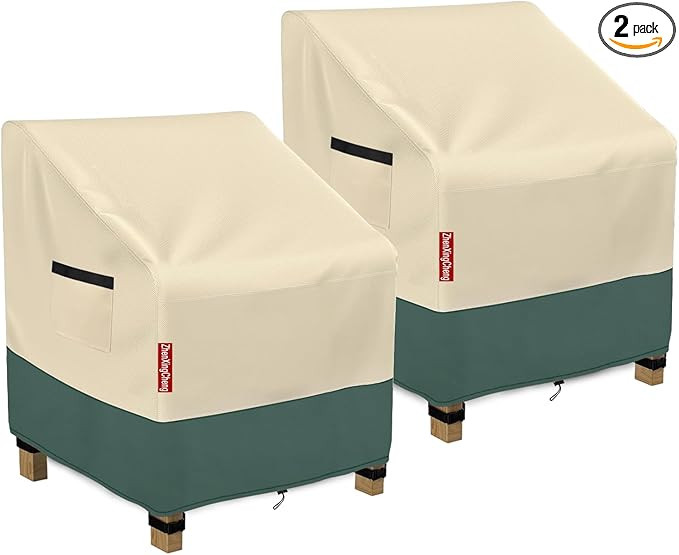 Patio Chair Covers Waterproof 2 Pack - Outdoor Furniture Covers with Waterproof Strip and Air Ven... | Amazon (US)