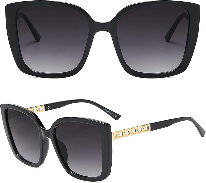 AMOMOMA Retro Vintage Oversized Cat Eye Sunglasses for Women Fashion Outdoor Shades Plastic Frame... | Amazon (US)