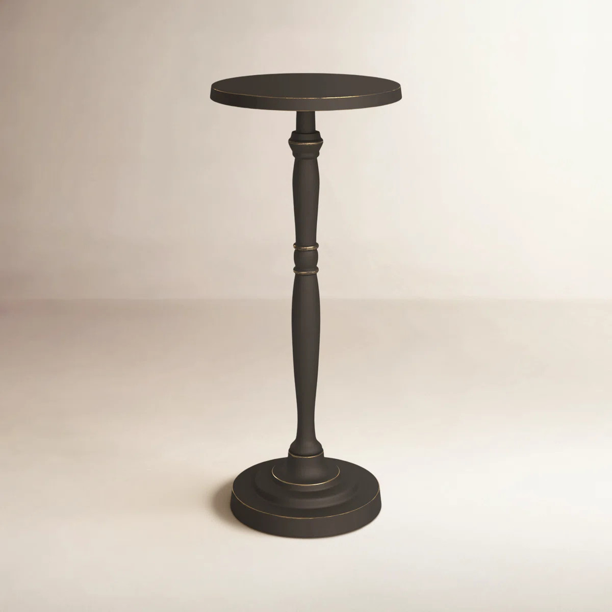 Aracena Distressed Aluminum Round End Table | Wayfair North America