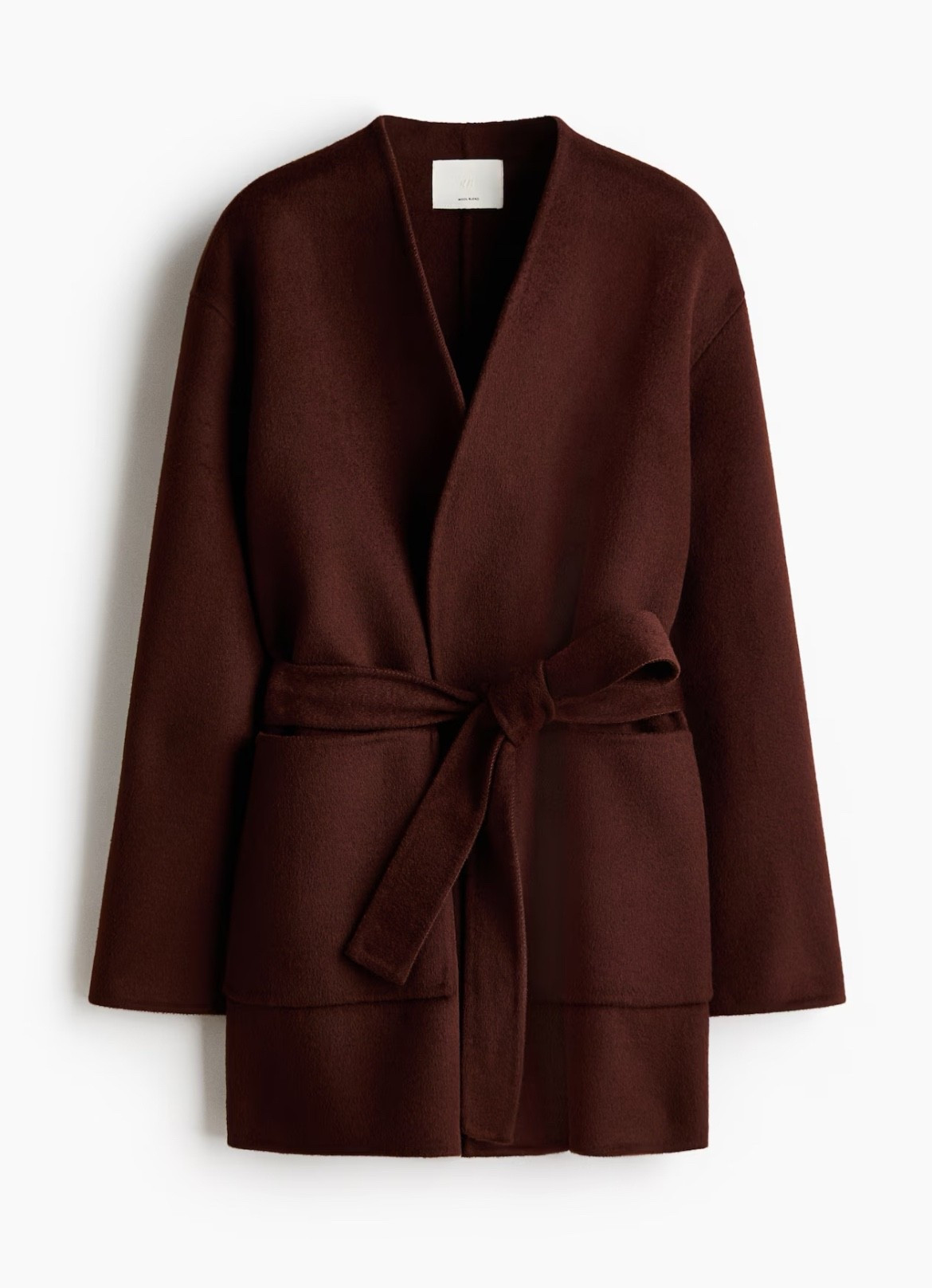 Brown tie belt wool blend wrap coat

#LTKSeasonal