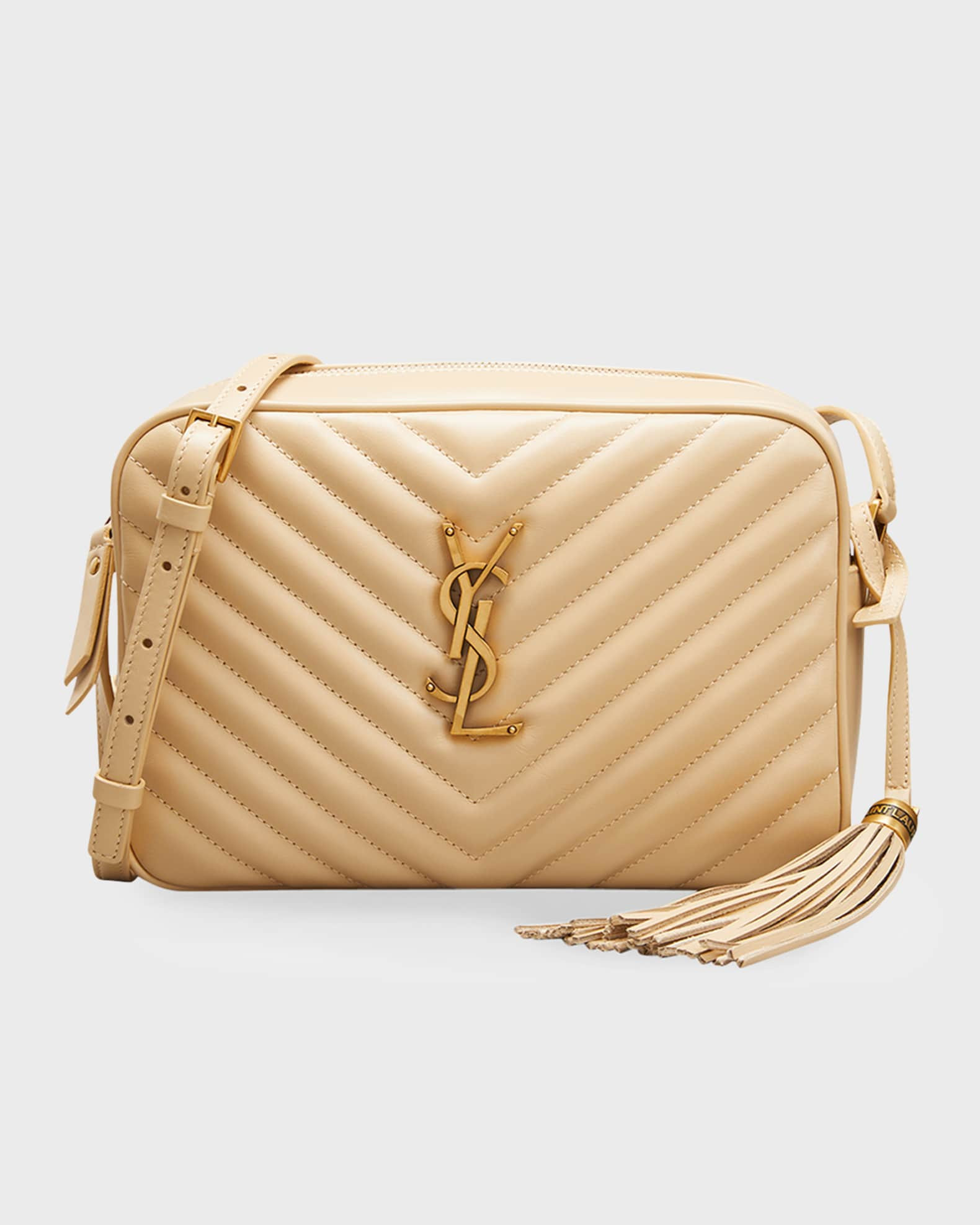 Saint Laurent Lou Medium YSL Quilted Camera Crossbody Bag with Pocket  | Neiman Marcus