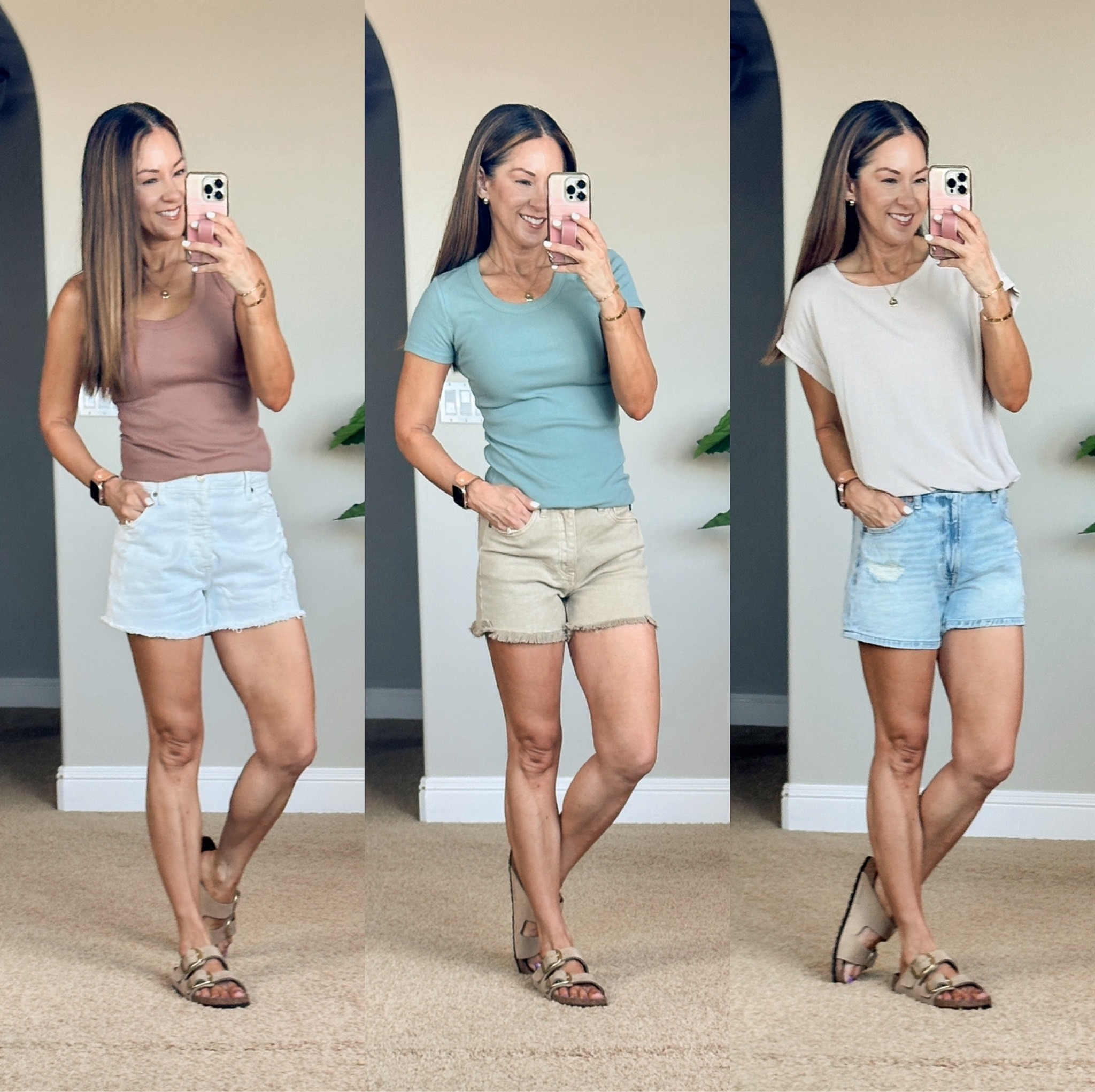 30% off Sitewide at maurices! Summer Staples - Shorts & Tops 
Tops and tanks all XS
White denim shorts 0
Khaki 25
Blue denim shorts 0
Birkenstocks TTS

Summer capsule, wardrobe, basic tease, basic tanks, summer outfit, summer style,  high rise shorts, mid rise shorts 


#LTKSummerSales #LTKSaleAlert #LTKOver40