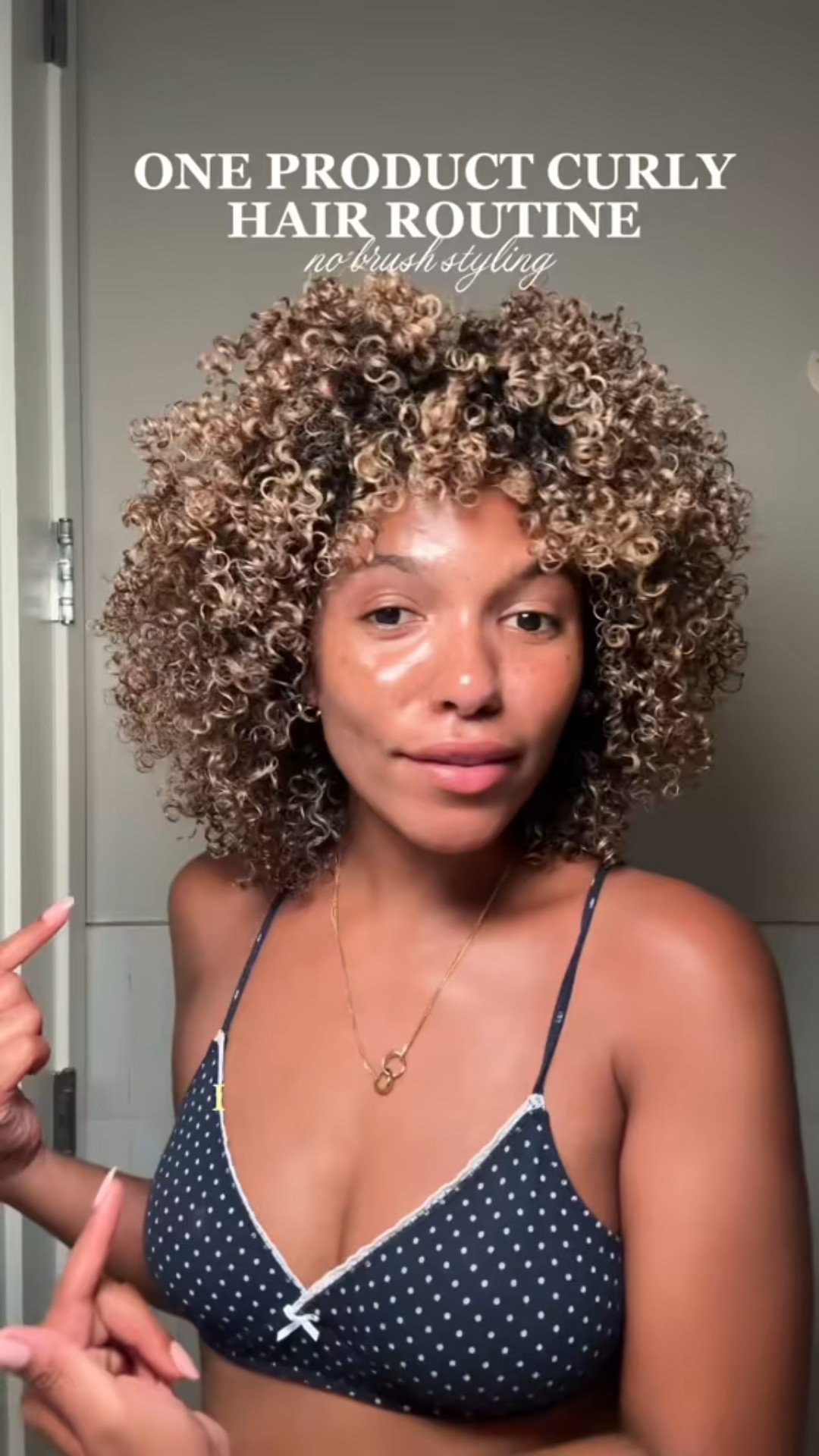 One product curly hair routine 