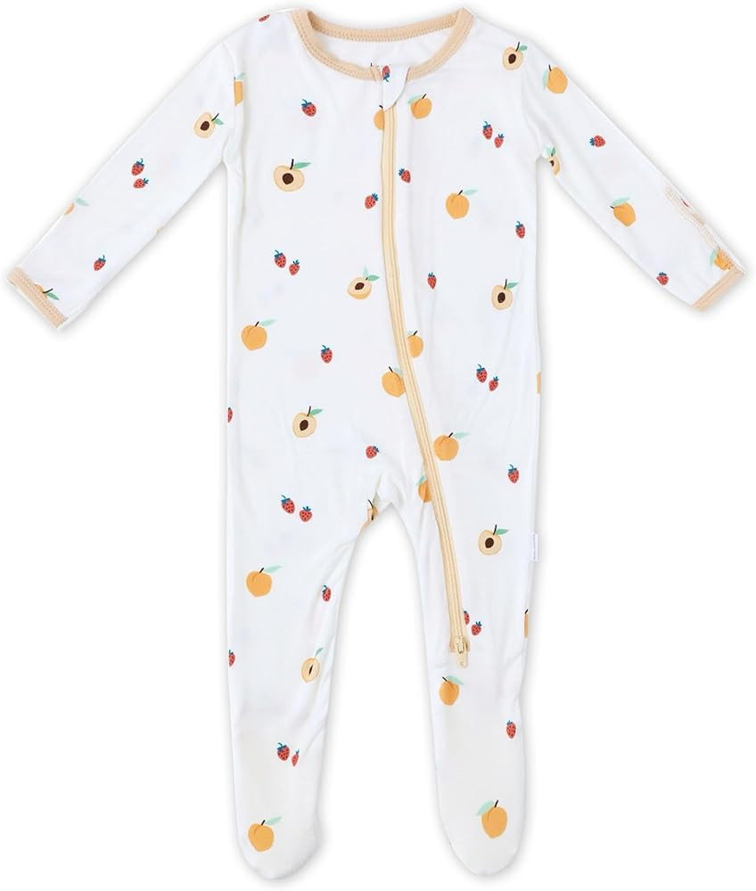 Soft Baby Bamboo Viscose Footie Pajamas, Zipper Closure, 0-24 Months | Amazon (US)