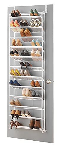 Whitmor, White 36-Pair Over The Door Shoe Organizer | Amazon (US)