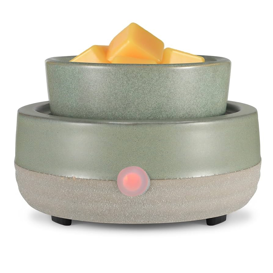 Wax Melt Warmer, Ceramic Electric Candle Wax Warmer 3-in-1 Oil Burner Fits Yankee Large Jar, Scen... | Amazon (US)