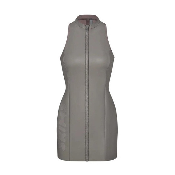 NWT SKIMS Rubberized Scuba Swim Mock Neck Dress Size XS | Poshmark