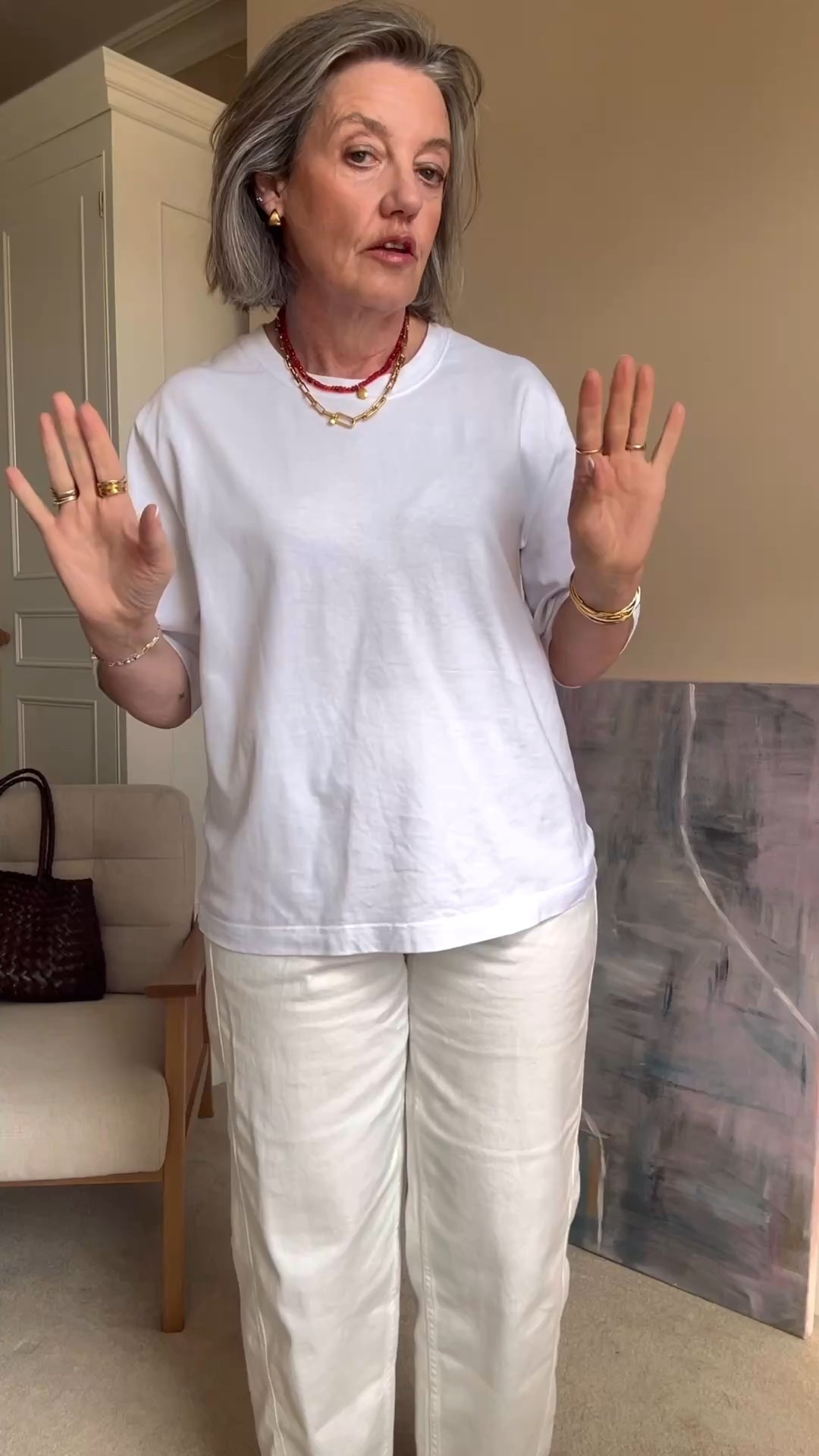 7 Days of  Spring Outfits - Day 3
Jeans and a tee are a great base. Wearing a knitted jacket I’ll link on stories. 
Jeans size 12 long
Tee Size Medium 

White jeans 
Marks and Spencer’s 
Carrot jeans 
Dragon diffusion dupe woven bag

#LTKspring #LTKover50style #LTKmidsize