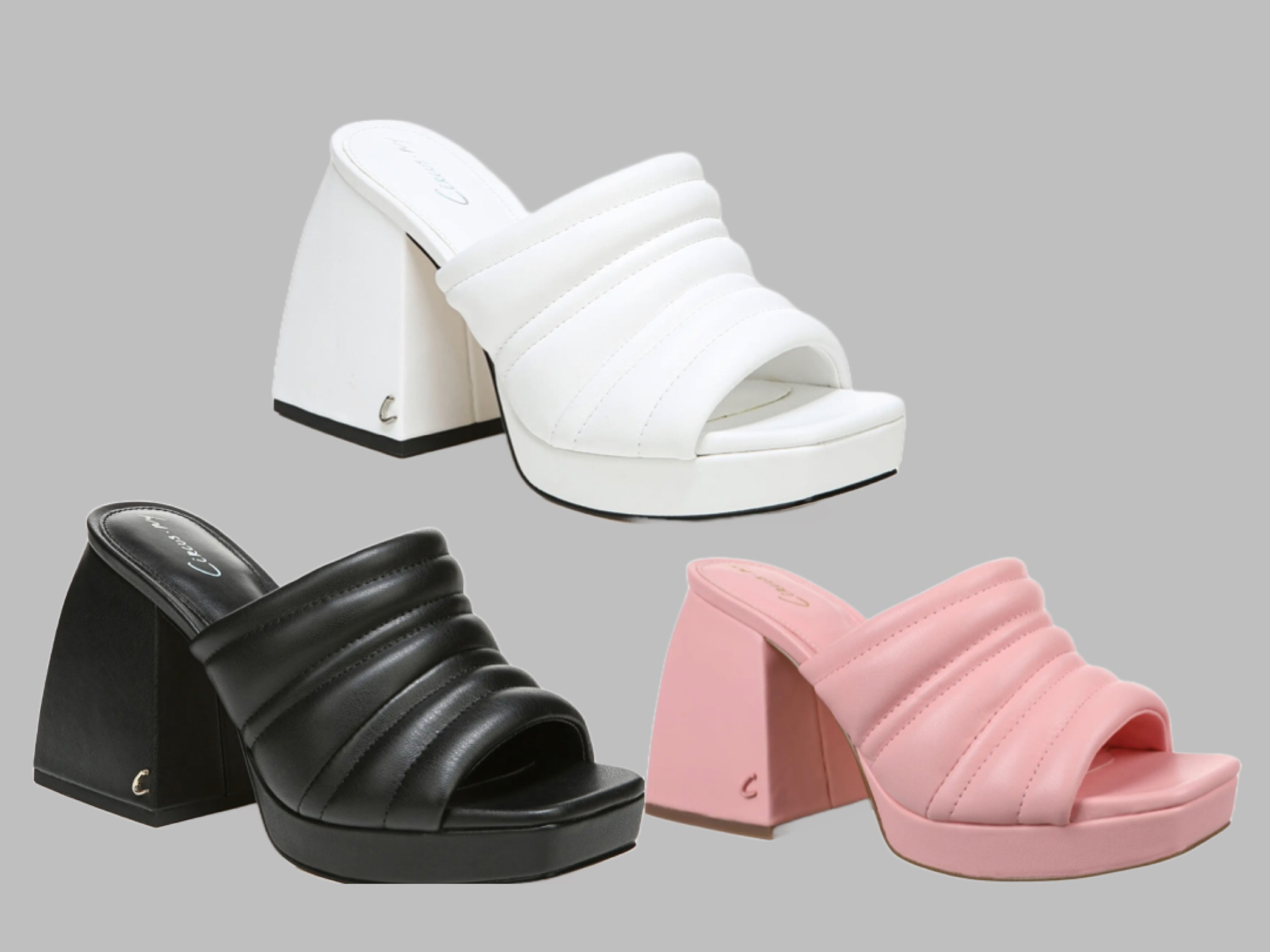 A dramatically flared block heel heightens the throwback style of a platform sandal topped with a channel-quilted strap.

3 3/4" heel; 3/4" platform
Synthetic upper, lining and sole

Marlie Platform Sandal
CIRCUS BY SAM EDELMAN

#LTKunder50 #LTKsalealert #LTKshoecrush