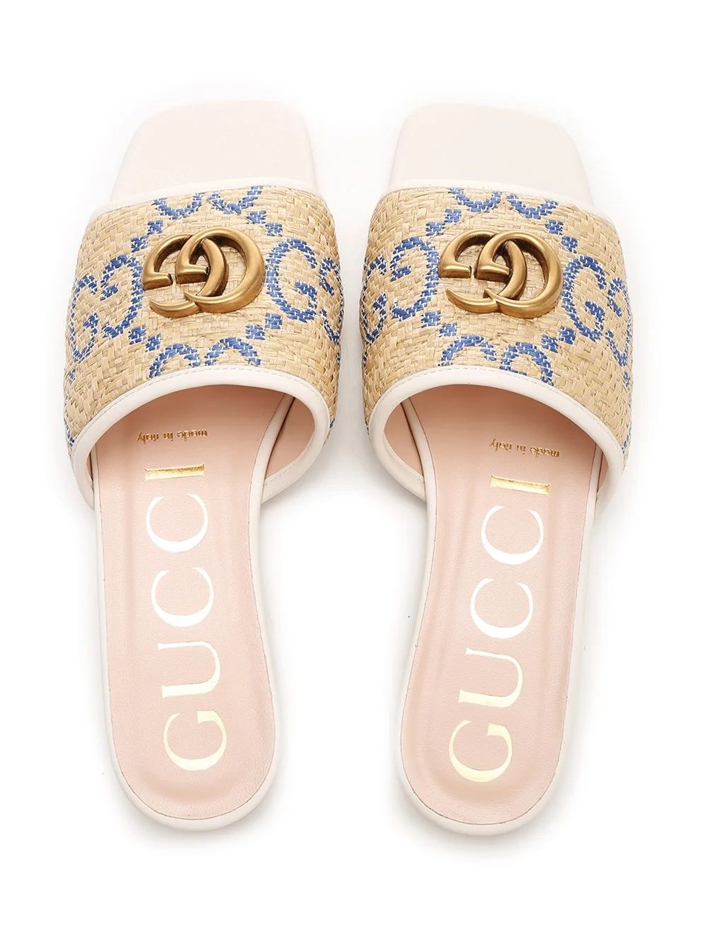 Gucci GG Logo Plaque Slip-On Slides | Cettire Global