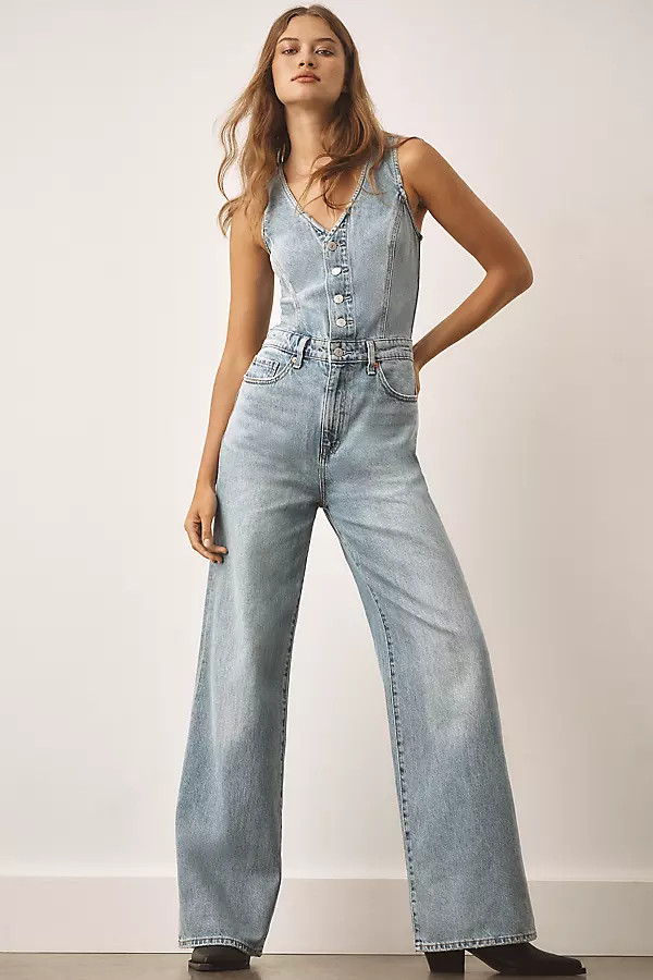 Levi's Denim Vest Jumpsuit | Anthropologie (US)